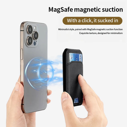 Magnetic Leather Wallet Case for iPhone (MagSafe Compatible)