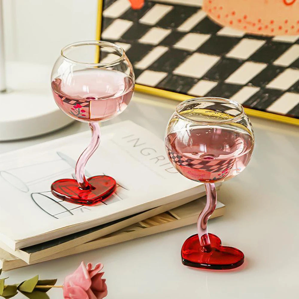 Heart-Shaped Wine Glass