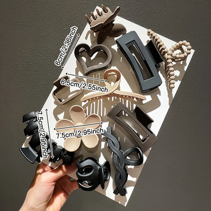 11-Piece Frosted Hair Claw Clip Set