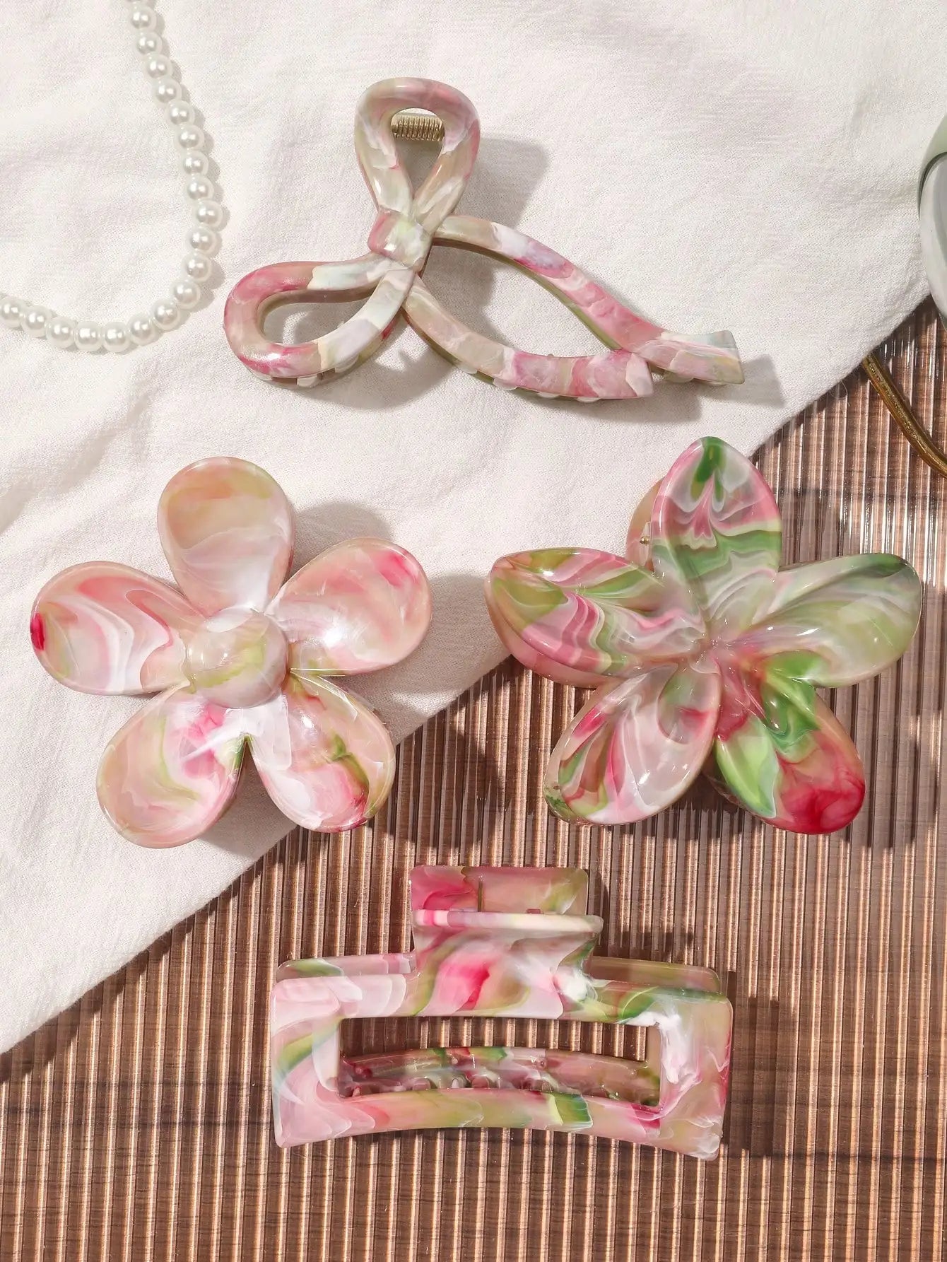 4-Piece Bow Hair Claw Clip Set