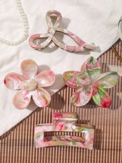 4-Piece Bow Hair Claw Clip Set