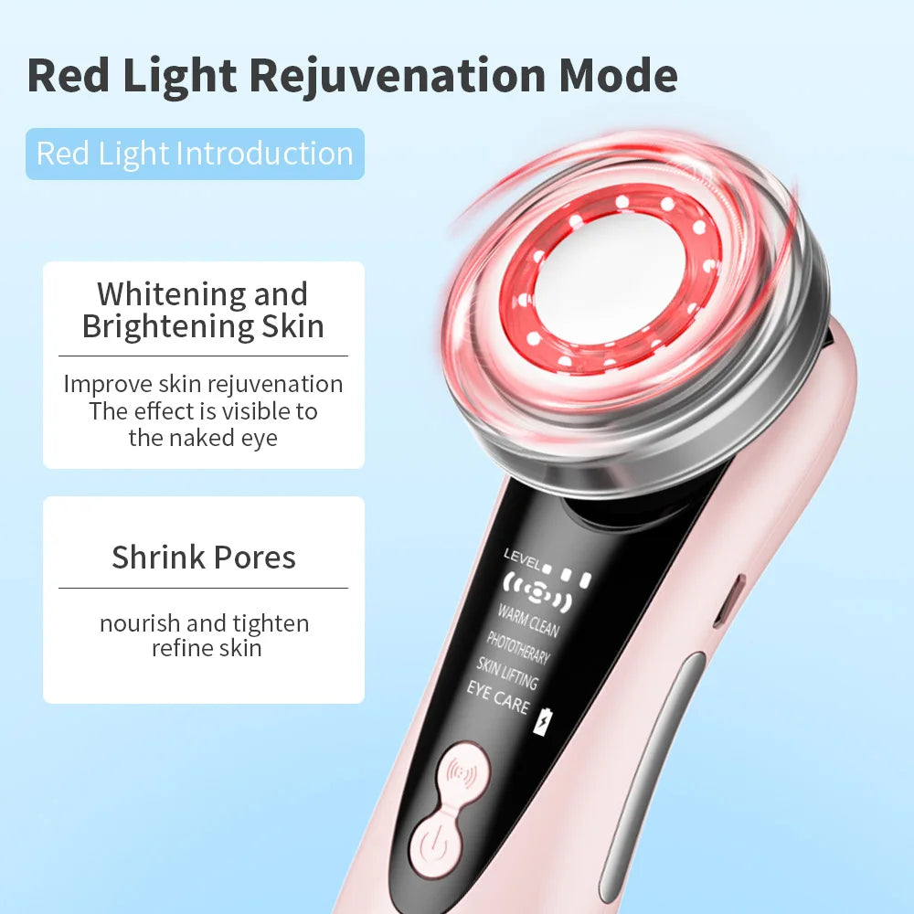 EMS Face Lifting Device – LED Therapy & Hot Compress Massager