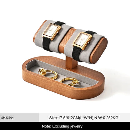Wooden T-Shaped Watch & Bracelet Display Stand – Jewellery Storage Holder