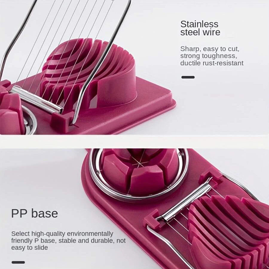 2-in-1 Egg Slicer – Stainless Steel Wire Egg Cutter