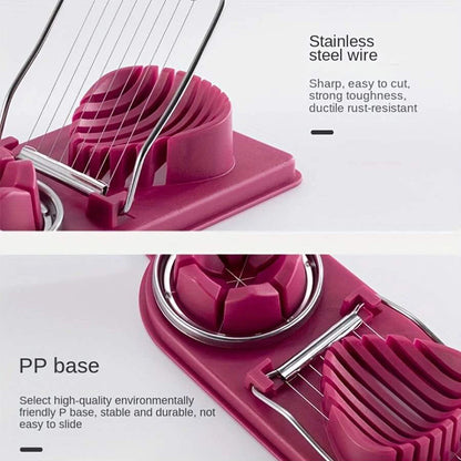 2-in-1 Egg Slicer – Stainless Steel Wire Egg Cutter
