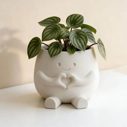 Cute Sitting Face Planter – Character Succulent & Indoor Plant Pot