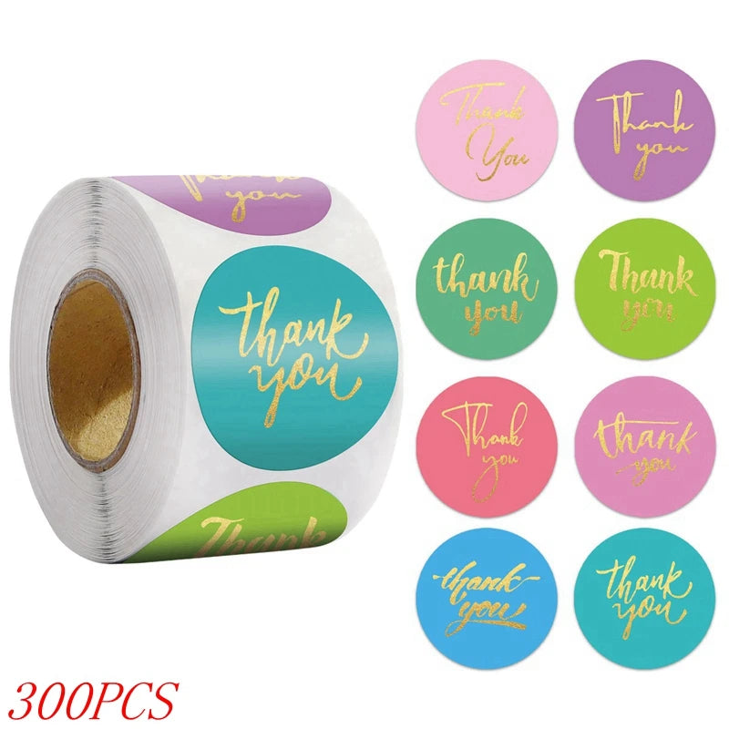 Thank You Stickers – Round Packaging & Gift Sealing Labels