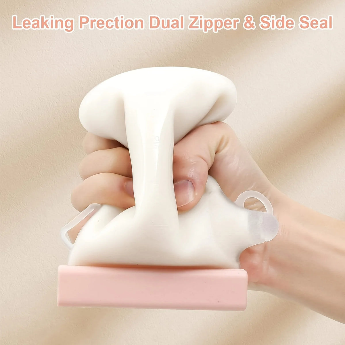 Reusable Silicone Breast Milk Storage Bag – 320ml Self-Standing Freezer Bag