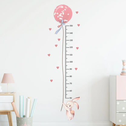 Cartoon Animal Height Chart Wall Stickers – Removable Growth Ruler Decals (3 Pack)