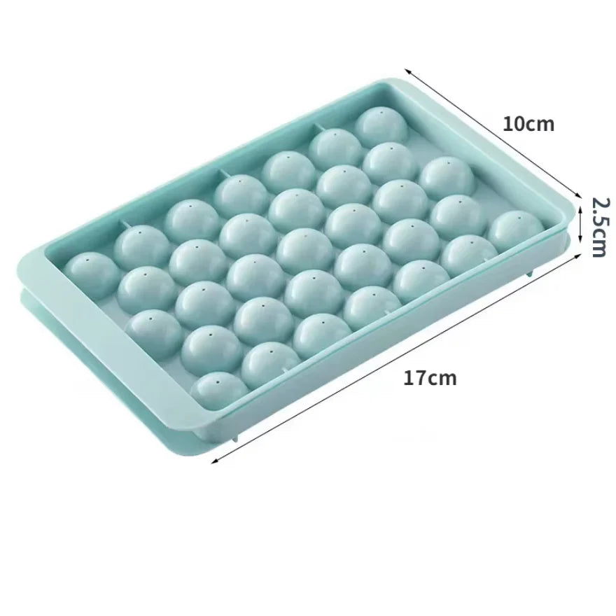 33-Cavity Round Ice Ball Maker – BPA-Free Sphere Ice Cube Tray