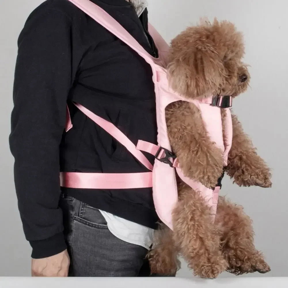 Hands-Free Front Dog & Cat Carrier Backpack – Adjustable Breathable Pet Travel Bag