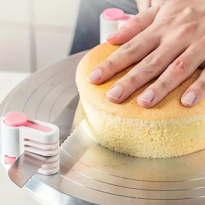 Professional Adjustable Cake Leveler – Stainless Steel 5-Layer Cake Slicer & Bread Cutter