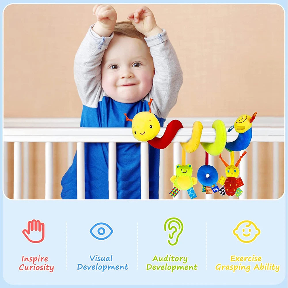 Baby Spiral Activity Toy – Musical Crib, Stroller & Car Seat Hanging Toy