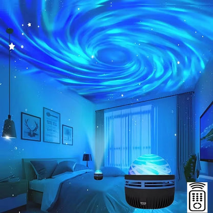 Galaxy Star & Ocean Wave Projector Night Light – 7 Colour LED