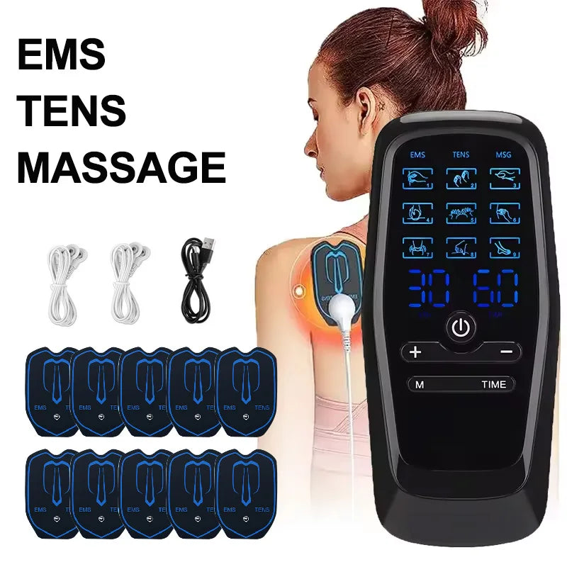 TENS Muscle Stimulator – Electric Pulse Massager for Muscle Relaxation