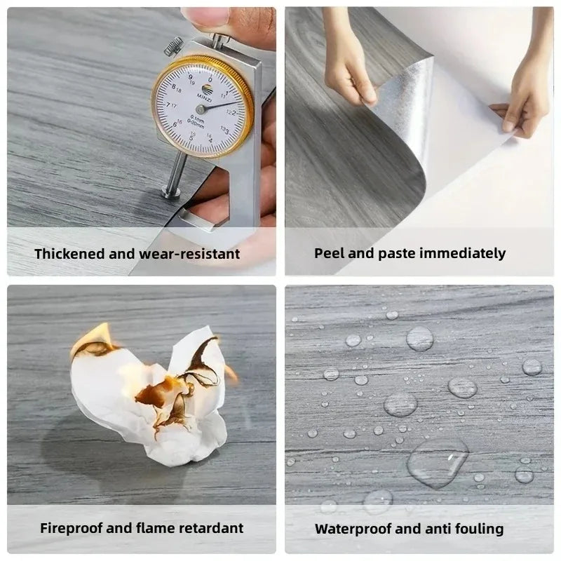 Peel & Stick Waterproof Vinyl Plank Flooring (4 sizes & 10 designs available)