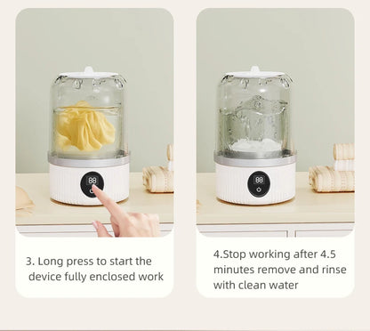 Compact Wireless Mini Washing Machine for Small Loads
