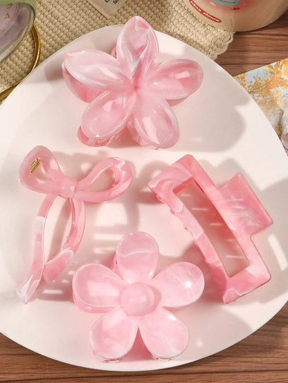4-Piece Bow Hair Claw Clip Set
