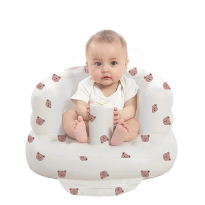 Inflatable Baby Support Seat – Portable Sit-Up Chair with Built-In Air Pump (3–36 Months)