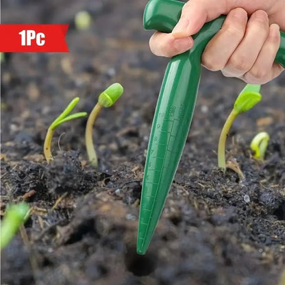 Garden Seed Planting Dibber – Handheld Hole Maker with Depth Scale