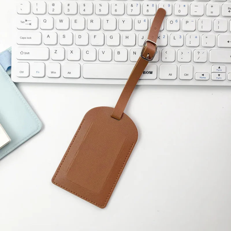 PU Leather Luggage Tag – Travel Suitcase ID Label