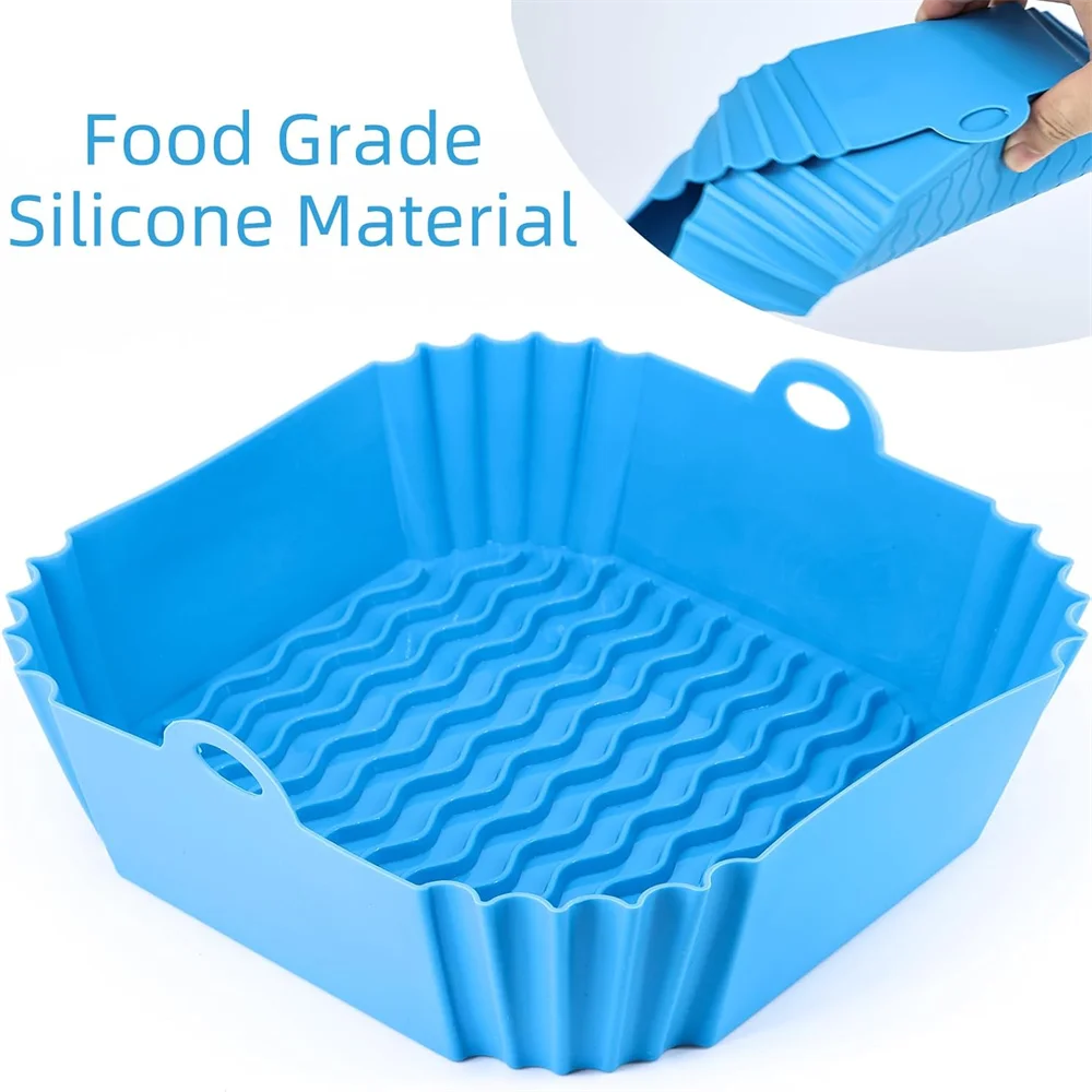 Reusable Silicone Air Fryer Liners – Non-Stick Heat Resistant Air Fryer Baking Tray