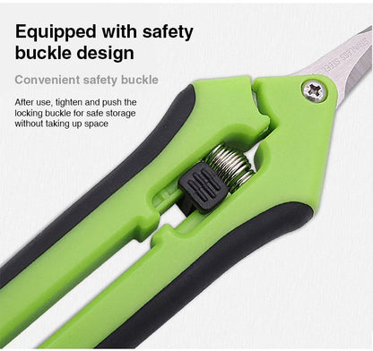 Garden Pruning Shears – Non-Slip Plant, Flower & Harvesting Scissors