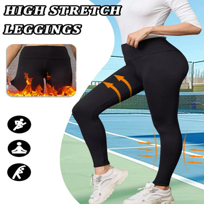 Women's Fleece-Lined Thermal Leggings – High-Waisted (5-Pack)