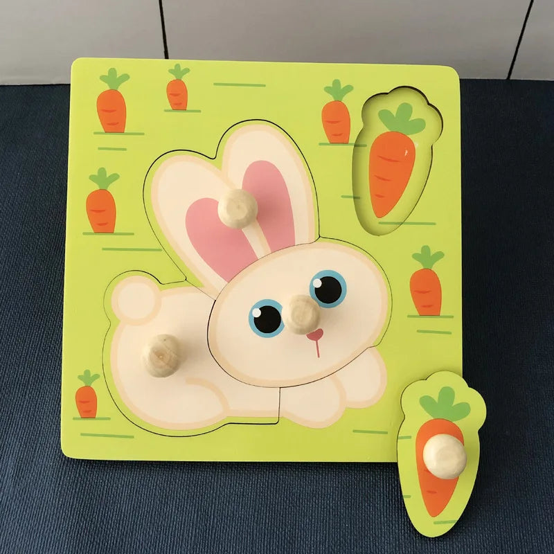 Montessori Wooden Learning Puzzle – Educational Toy for Toddlers (1–3 Years)