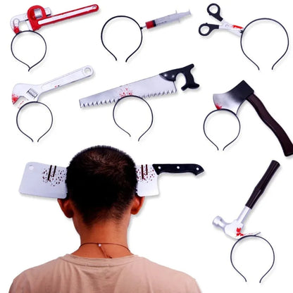 Halloween Fake Knife Headband – 3D Horror Costume Hair Accessory