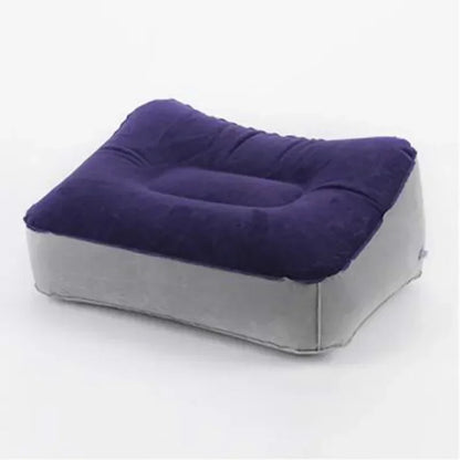 Inflatable Travel Footrest Pillow – Adjustable Airplane, Car & Bus Leg Rest
