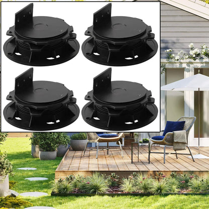 Adjustable Decking Support Pedestals (4pcs) – Leveling Base for Outdoor Flooring