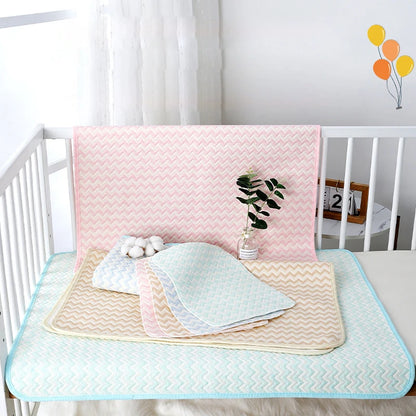 Reusable Waterproof Baby Changing Mat – 50 × 70cm Cotton Nappy Change Pad