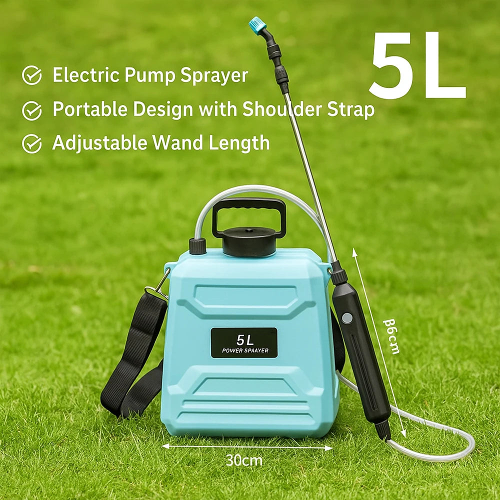 Rechargeable Electric Garden Sprayer – 5L/8L Portable Pressure Spray Tank