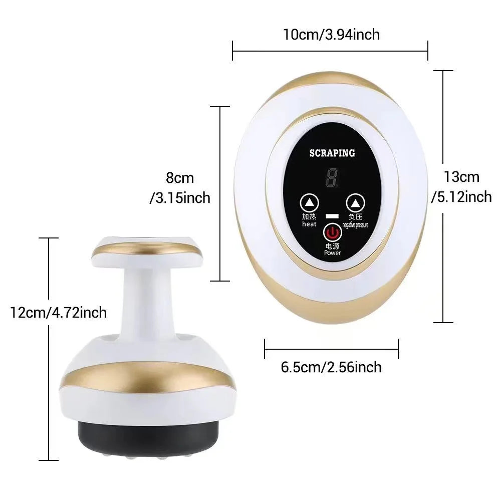Electric Heated Gua Sha & Cupping Massager – Rechargeable Body Massage Device