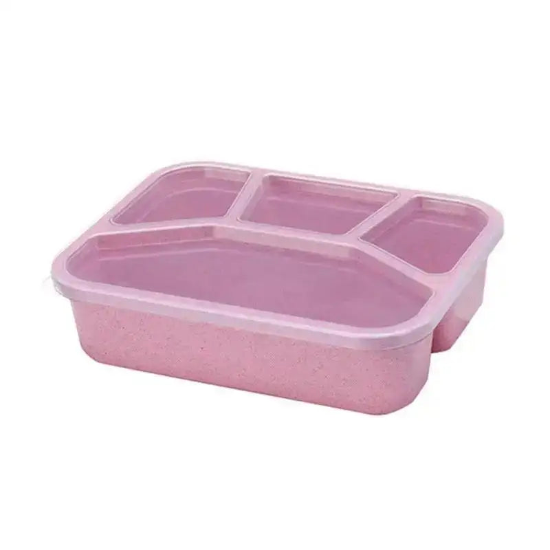 4-Compartment Bento Lunch Box – Leak-Resistant Microwave & Dishwasher Safe Meal Container