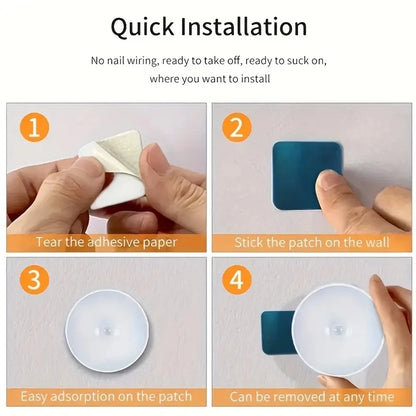 Motion Sensor LED Night Light – Wireless Rechargeable Lamp