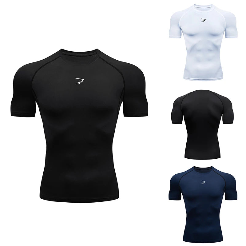 Men's Short Sleeve Compression T-Shirt – Quick-Dry Athletic Gym & Running Top