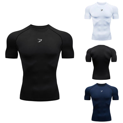 Men's Short Sleeve Compression T-Shirt – Quick-Dry Athletic Gym & Running Top