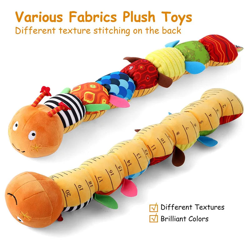 Musical Caterpillar Baby Rattle Toy – Soft Plush Sensory Activity Toy
