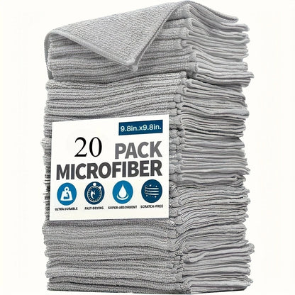 Premium Microfiber Cleaning Cloths – Lint-Free Reusable Cleaning Towels (25 × 25cm)