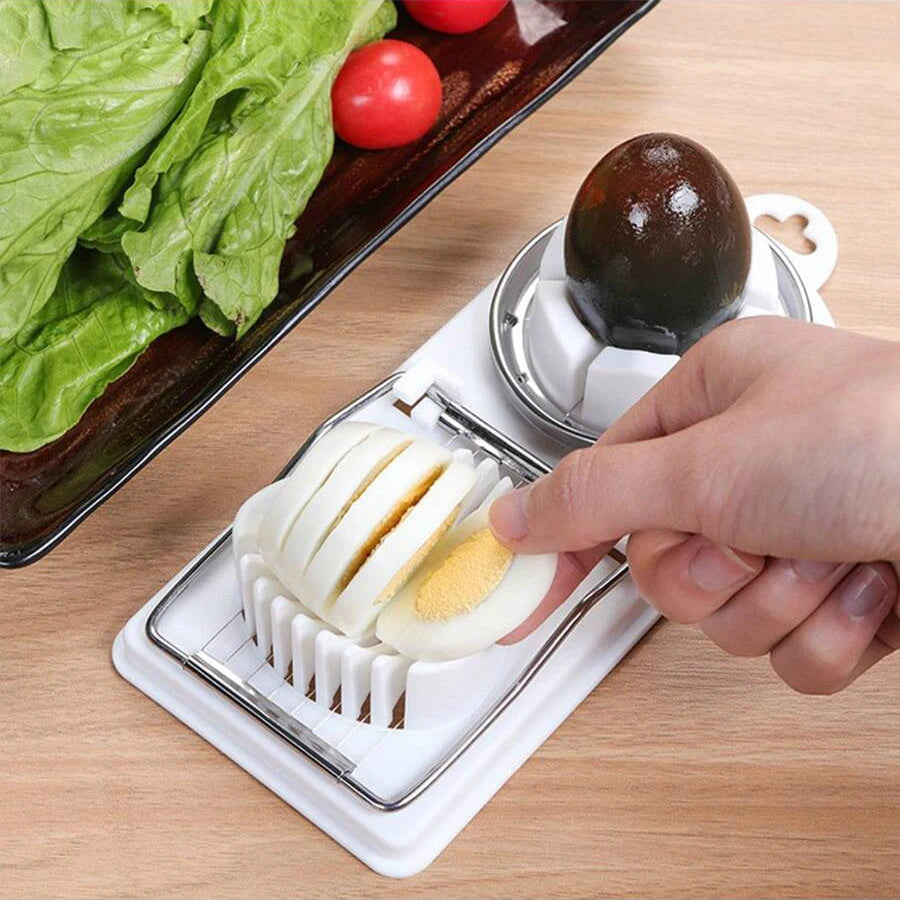 2-in-1 Egg Slicer – Stainless Steel Wire Egg Cutter