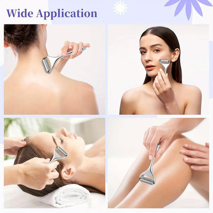 Stainless Steel Ice Roller Beauty Stick – Cooling Face & Eye Massager for Daily Skincare
