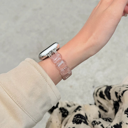 Crystal Stone Apple Watch Band – Marble Elastic Bracelet Strap