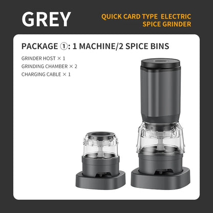 USB Rechargeable Electric Salt & Pepper Grinder – Adjustable Ceramic Spice Mill