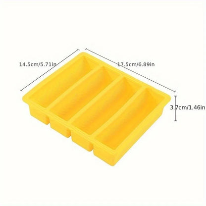 4-Cavity Silicone Freezer Tray with Lid – Soup, Broth & Sauce Portion Storage