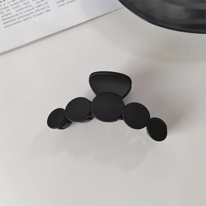 Elegant Geometric Hair Claw Clip – Black Toothed Hair Clip for Long Hair