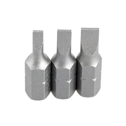S2 Steel Slotted Screwdriver Bits Set – 1/4" Shank (6 different types available)