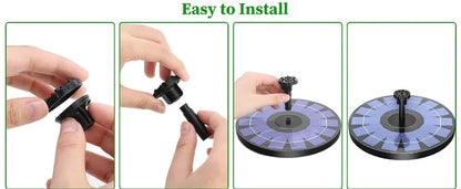 Outdoor Solar Fountain Pump Kit – 6-Nozzle Garden Pond & Bird Bath Fountain