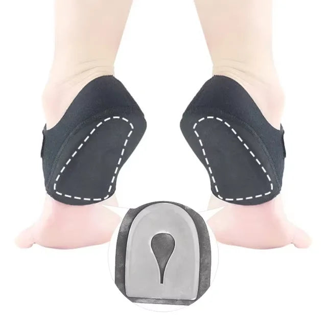 U-Shaped Silicone Gel Heel Cups – Cushioned Heel Support Insoles